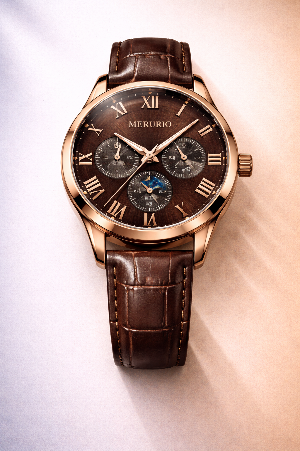 Dress Better With This Men’s Casual Luxury Leather Multifunction Watch Exclusive Piece