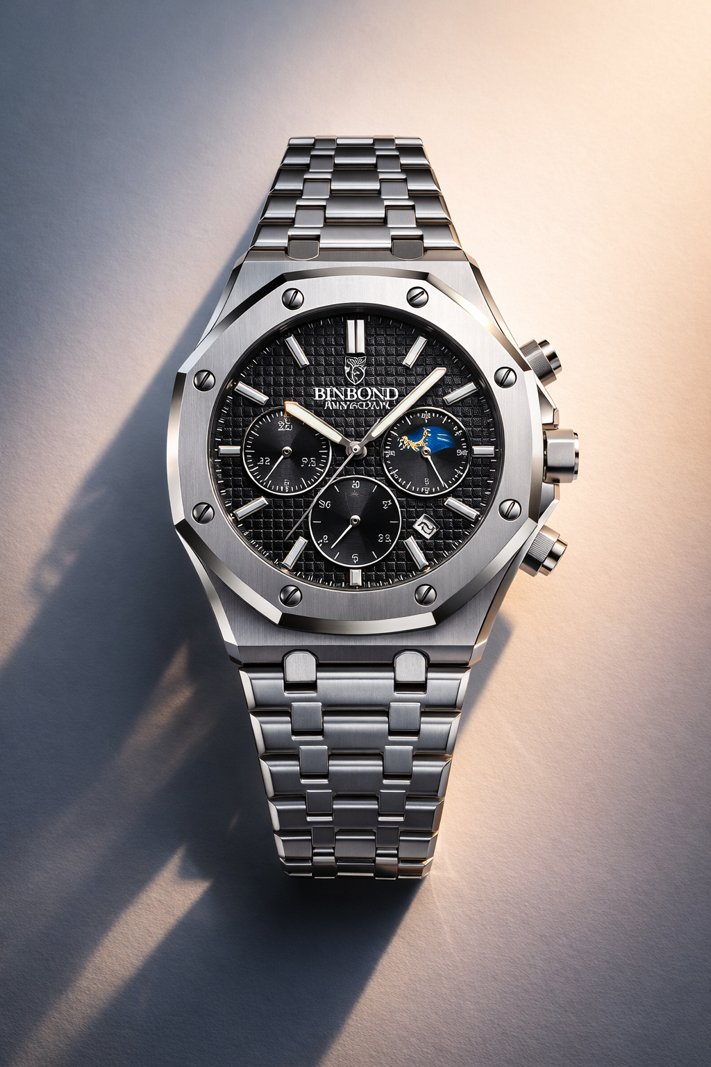 Lead With Confidence With This Men Luxury Stainless Steel Chronograph Watch Limited Edition