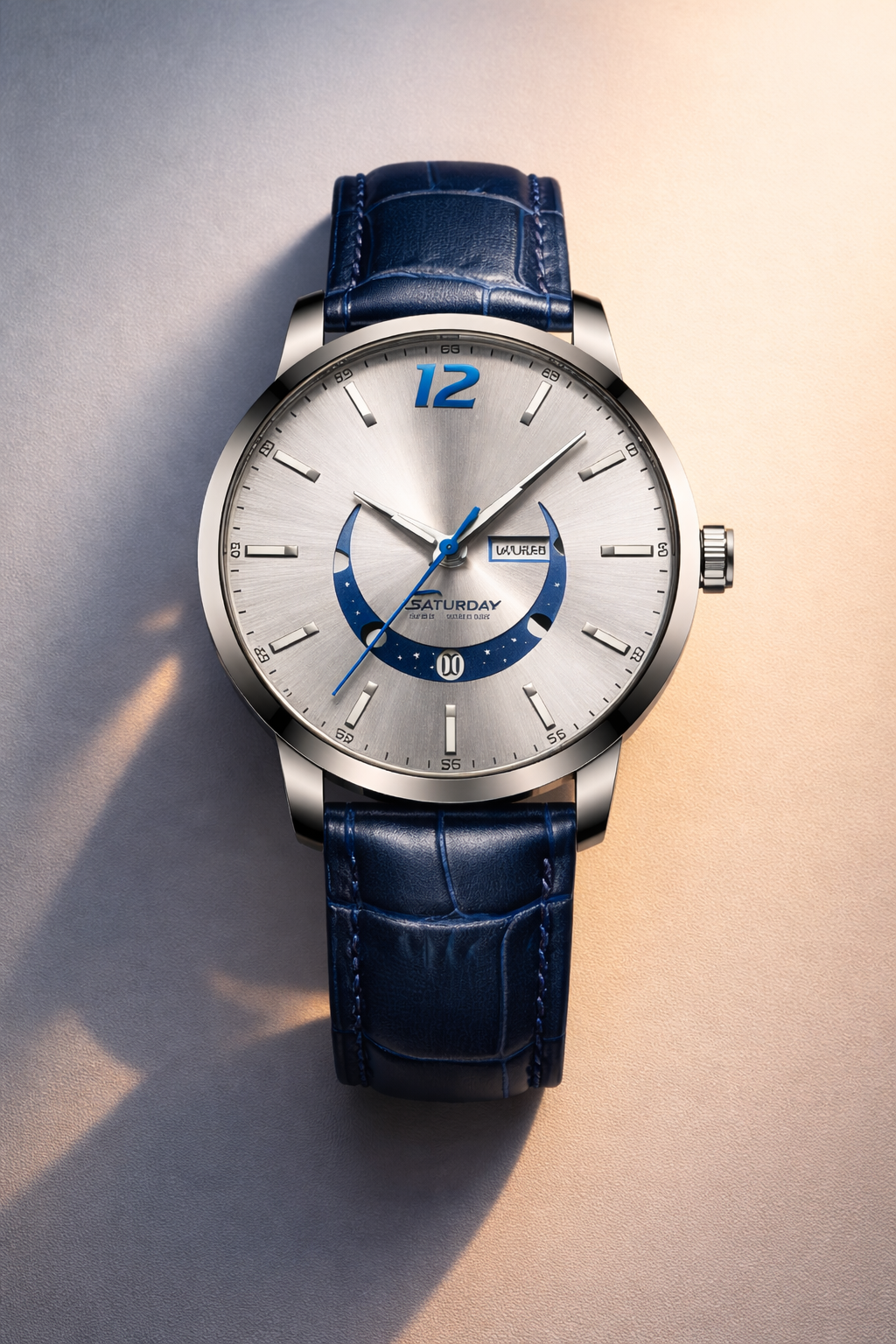 Belong To The Elite With This Men Luxury Leather Moonphase Watch Limited Edition