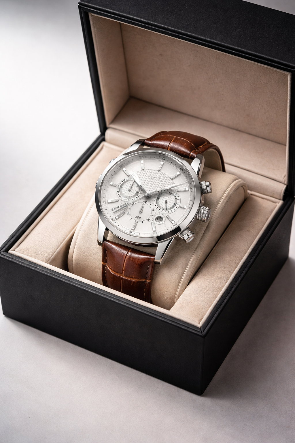 Own Your Presence With This Men’s Luxury Business Chronograph Leather Watch Exclusive Piece