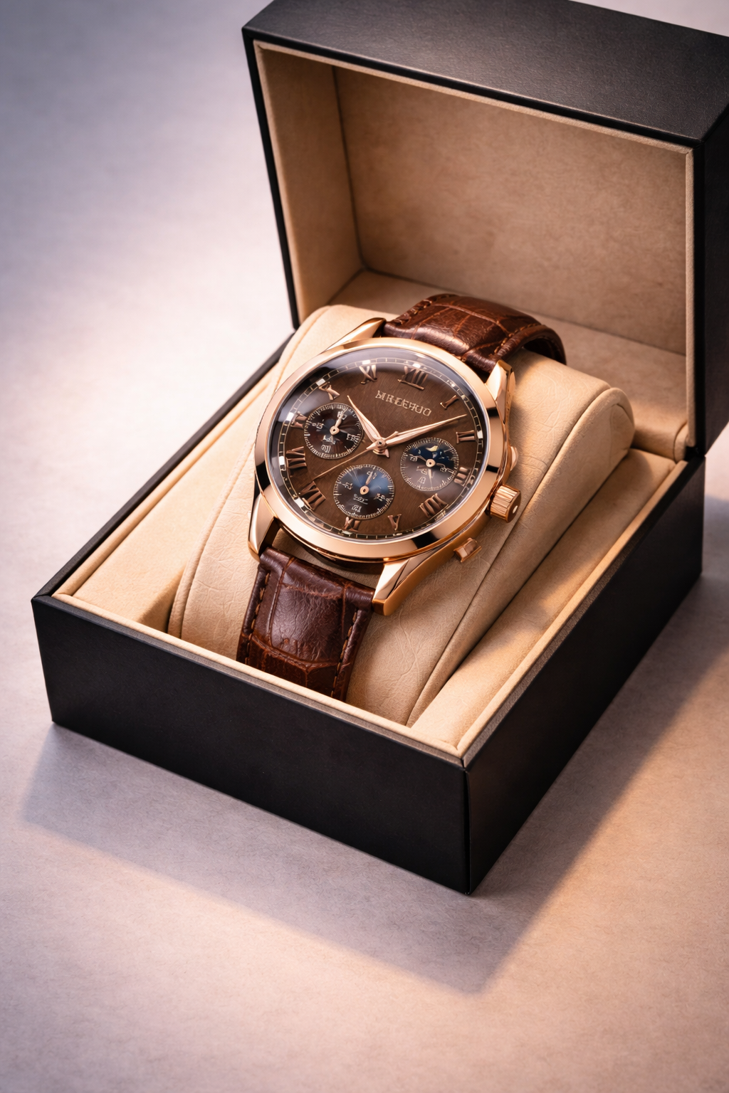 Dress Better With This Men’s Casual Luxury Leather Multifunction Watch Exclusive Piece