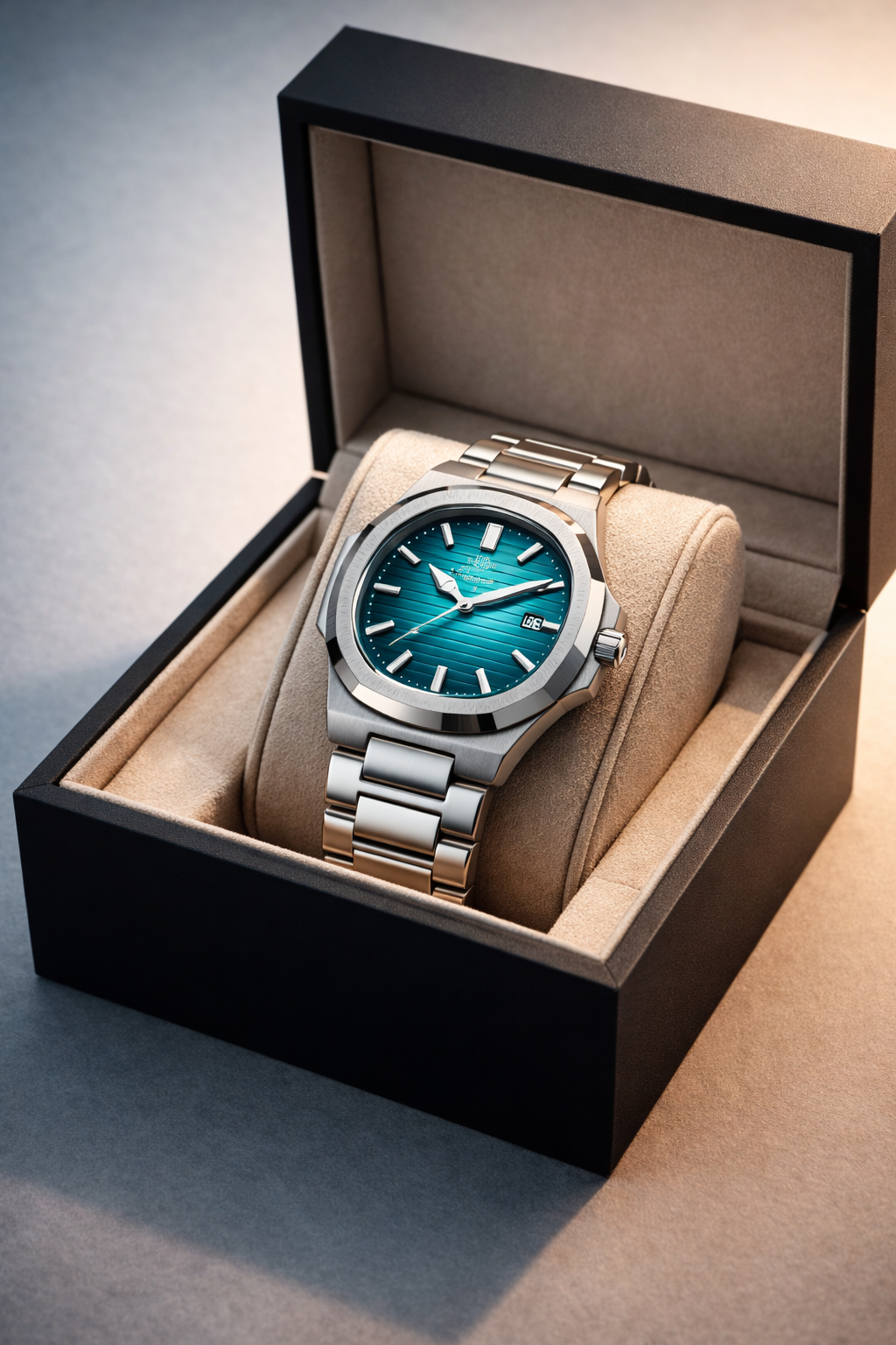 Attract With This Men Luxury Stainless Steel Square Date Watch Rare Find