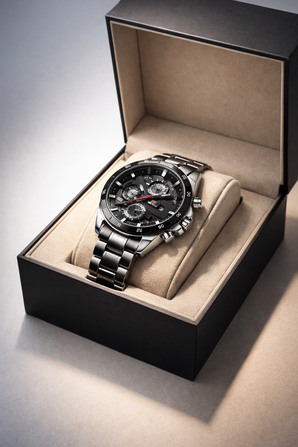 Own Your Presence With This Men’s Sports Luxury Steel Chronograph Exclusive Piece