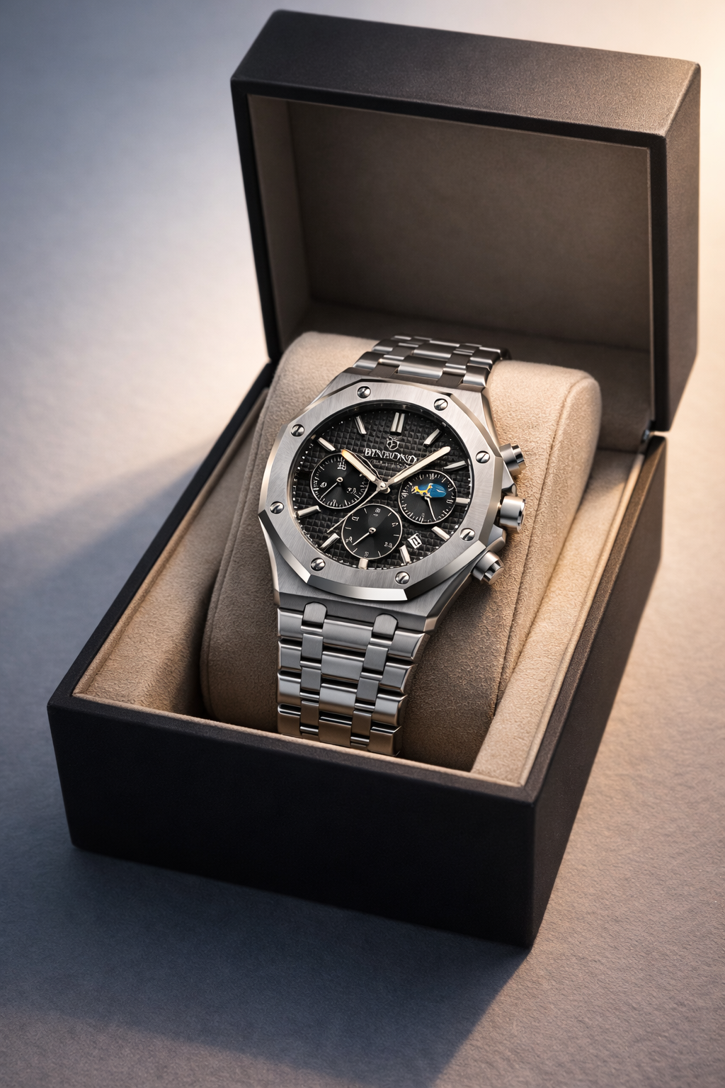 Lead With Confidence With This Men Luxury Stainless Steel Chronograph Watch Limited Edition