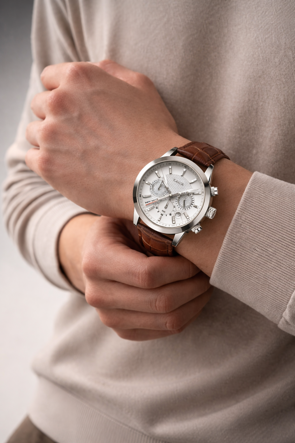 Belong To The Elite With This Men’s Luxury Chronograph Leather Watch Limited Edition