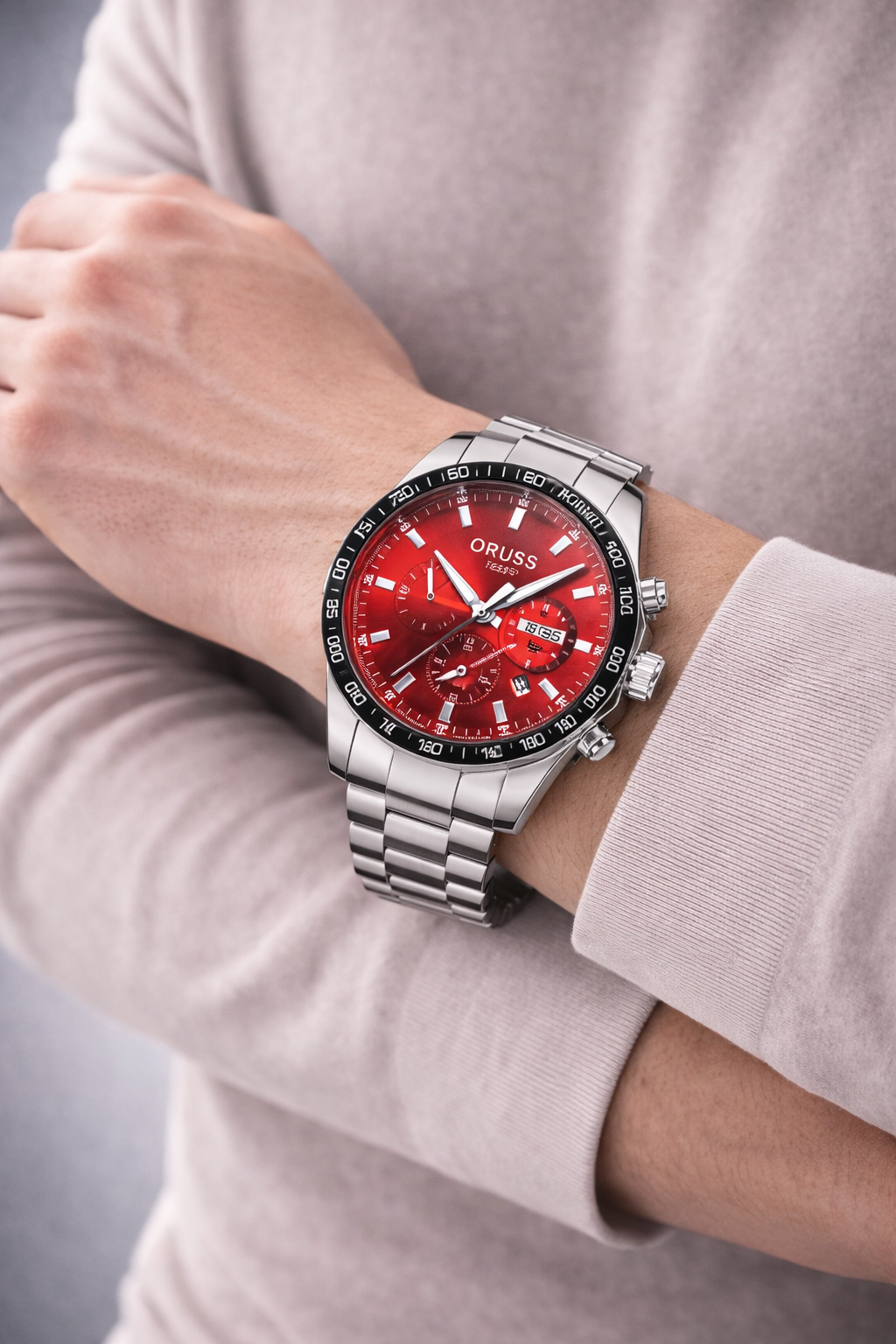 Command Attention With This Men’s Sports Luxury Steel Chronograph Watch Exclusive Piece