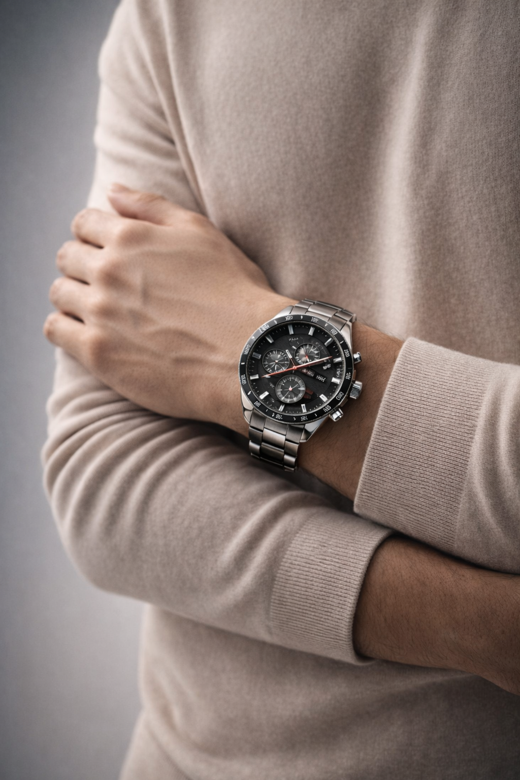 Own Your Presence With This Men’s Sports Luxury Steel Chronograph Exclusive Piece