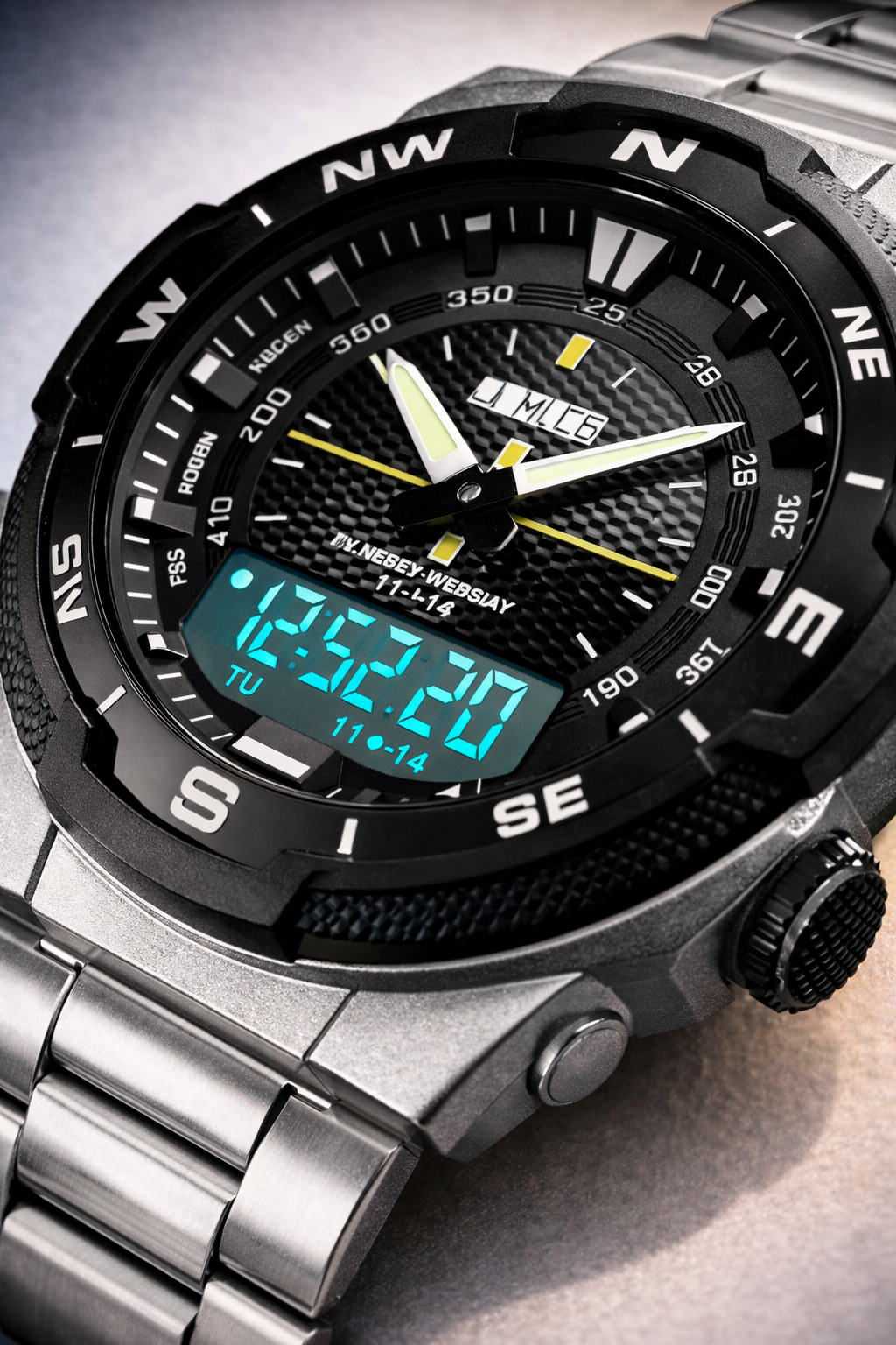 Own Your Presence With This Men’s Sports Luxury Steel Digital Watch Exclusive Piece