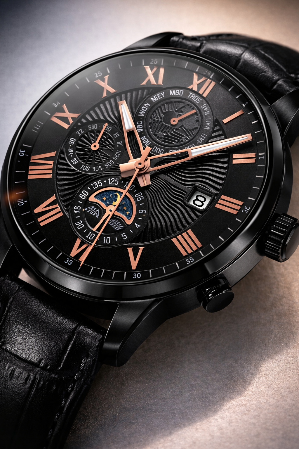 Attract With This Men’s Sports Luxury Leather Multifunction Watch Limited Edition