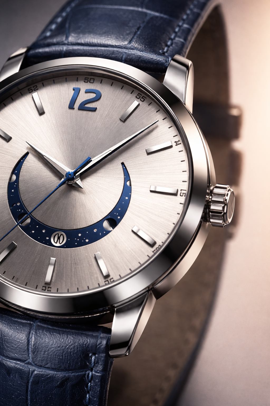 Belong To The Elite With This Men Luxury Leather Moonphase Watch Limited Edition