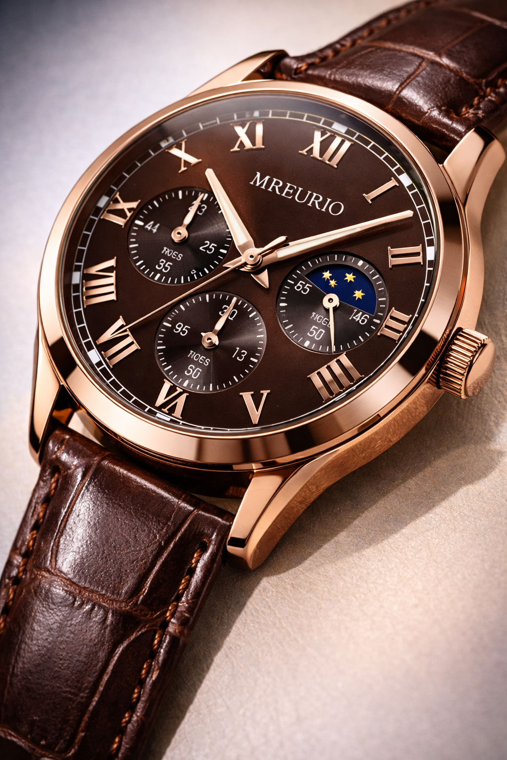 Dress Better With This Men’s Casual Luxury Leather Multifunction Watch Exclusive Piece