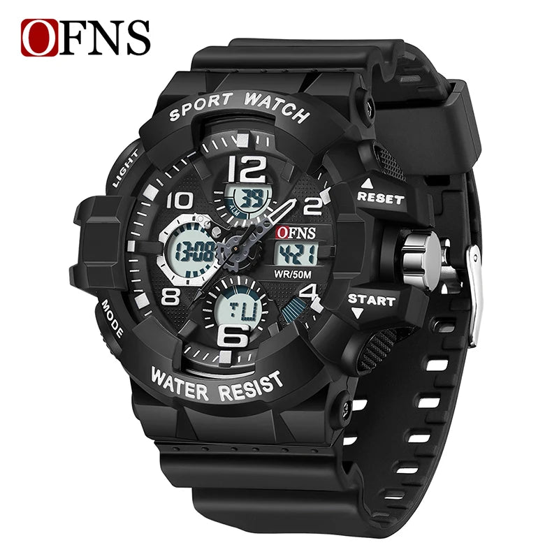 Men Outdoor Sport Watch Shockproof Waterproof LED Analog Digital Multifunction Big Dial Electronic Wristwatch G style Male Clock