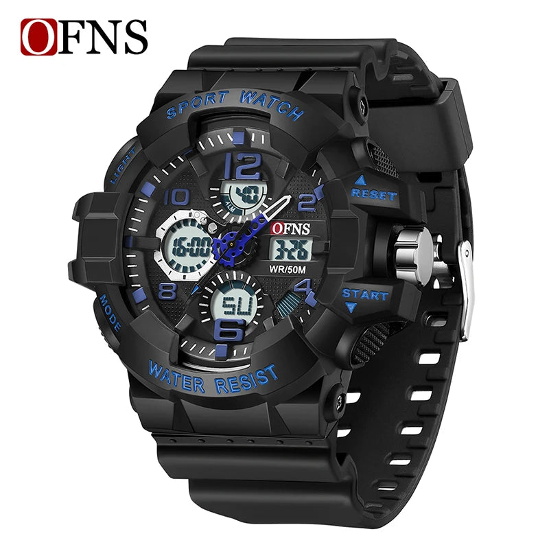 Men Outdoor Sport Watch Shockproof Waterproof LED Analog Digital Multifunction Big Dial Electronic Wristwatch G style Male Clock