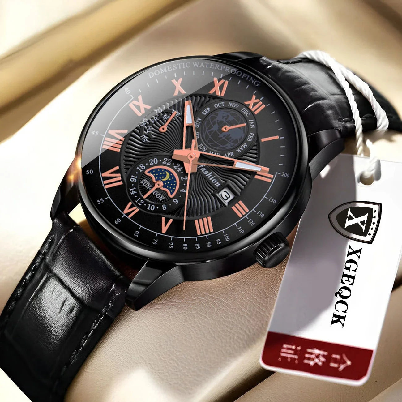 2026 Men Watch Fashion Top Luxury Sport Men's Wristwatch Waterproof Luminous Leather Date Quartz Watches Man clock