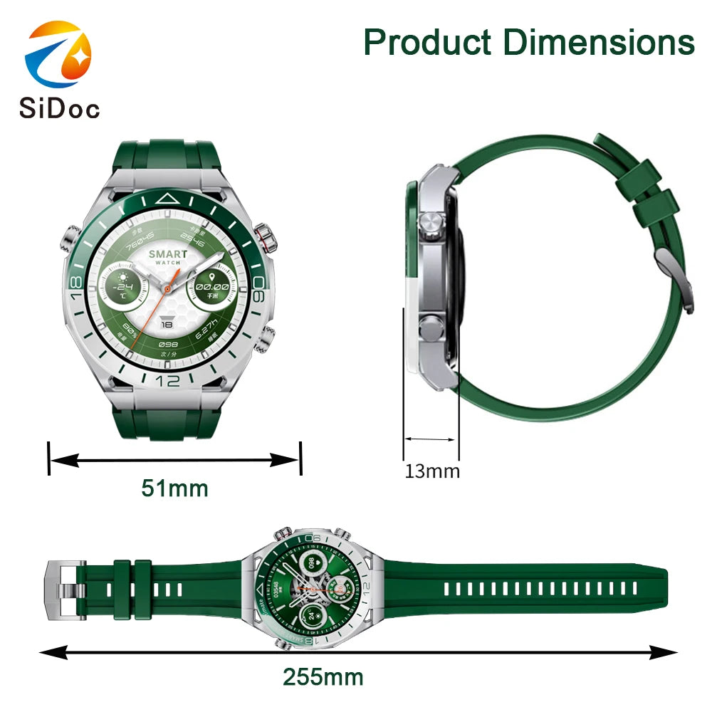 Military Smart Watches for Men 1.53"HD Fitness Watch 24/7 Heart Rate Sleep Monitor for Men Waterproof Smartwatch for Android iOS