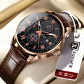 2026 Men Watch Fashion Top Luxury Sport Men's Wristwatch Waterproof Luminous Leather Date Quartz Watches Man clock