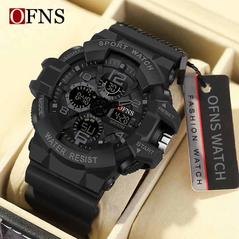 Men Outdoor Sport Watch Shockproof Waterproof LED Analog Digital Multifunction Big Dial Electronic Wristwatch G style Male Clock