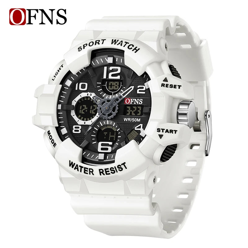 Men Outdoor Sport Watch Shockproof Waterproof LED Analog Digital Multifunction Big Dial Electronic Wristwatch G style Male Clock