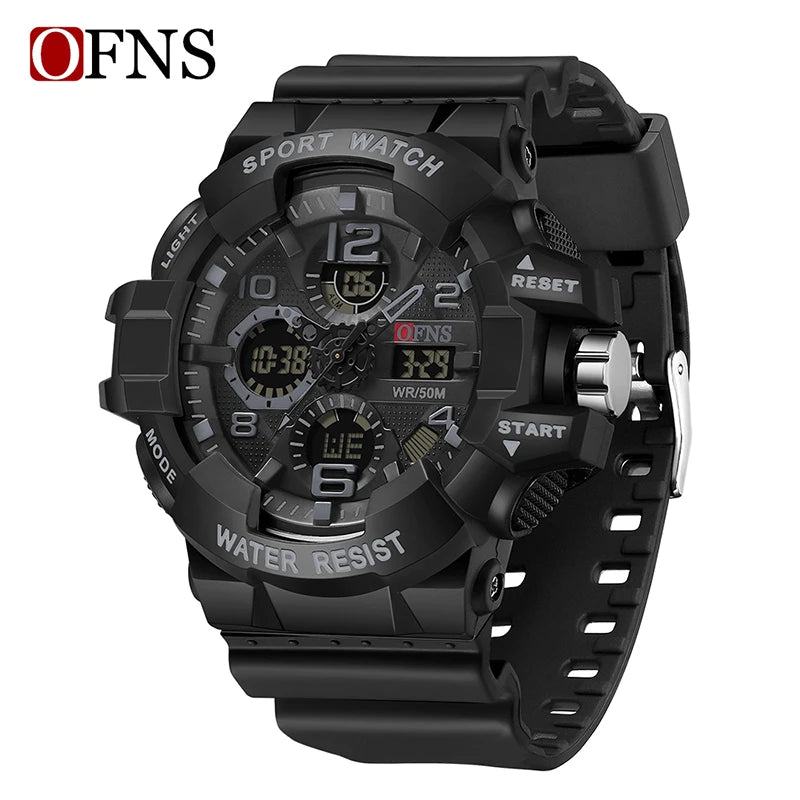 Men Outdoor Sport Watch Shockproof Waterproof LED Analog Digital Multifunction Big Dial Electronic Wristwatch G style Male Clock